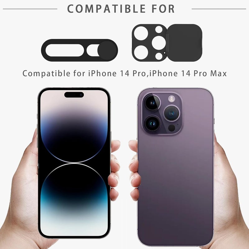 EYSOFT Privacy Cover Compatible for iPhone 14 Pro/14 Pro Max with Front Camera Cover,Protect Privacy and Security But Not Affect Facial Recognition（2Pack） - Image 5